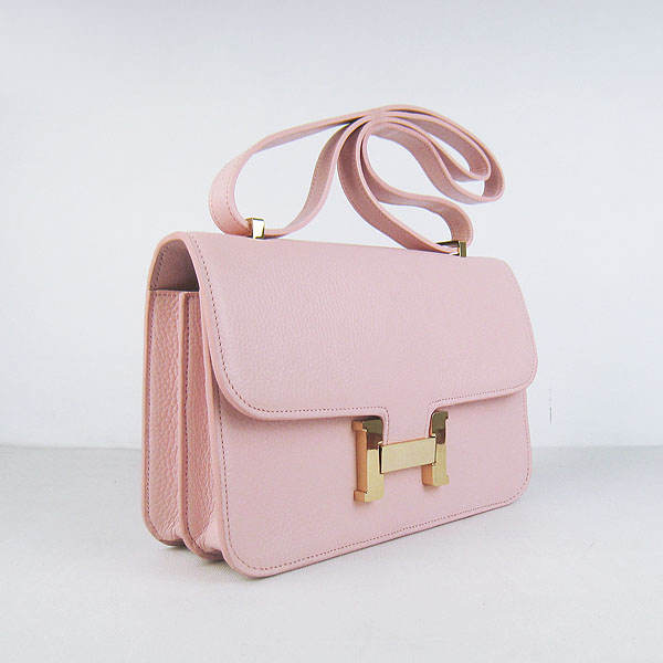 7A Hermes Constance Togo Leather Single Bag Pink Gold Hardware H020 - Click Image to Close